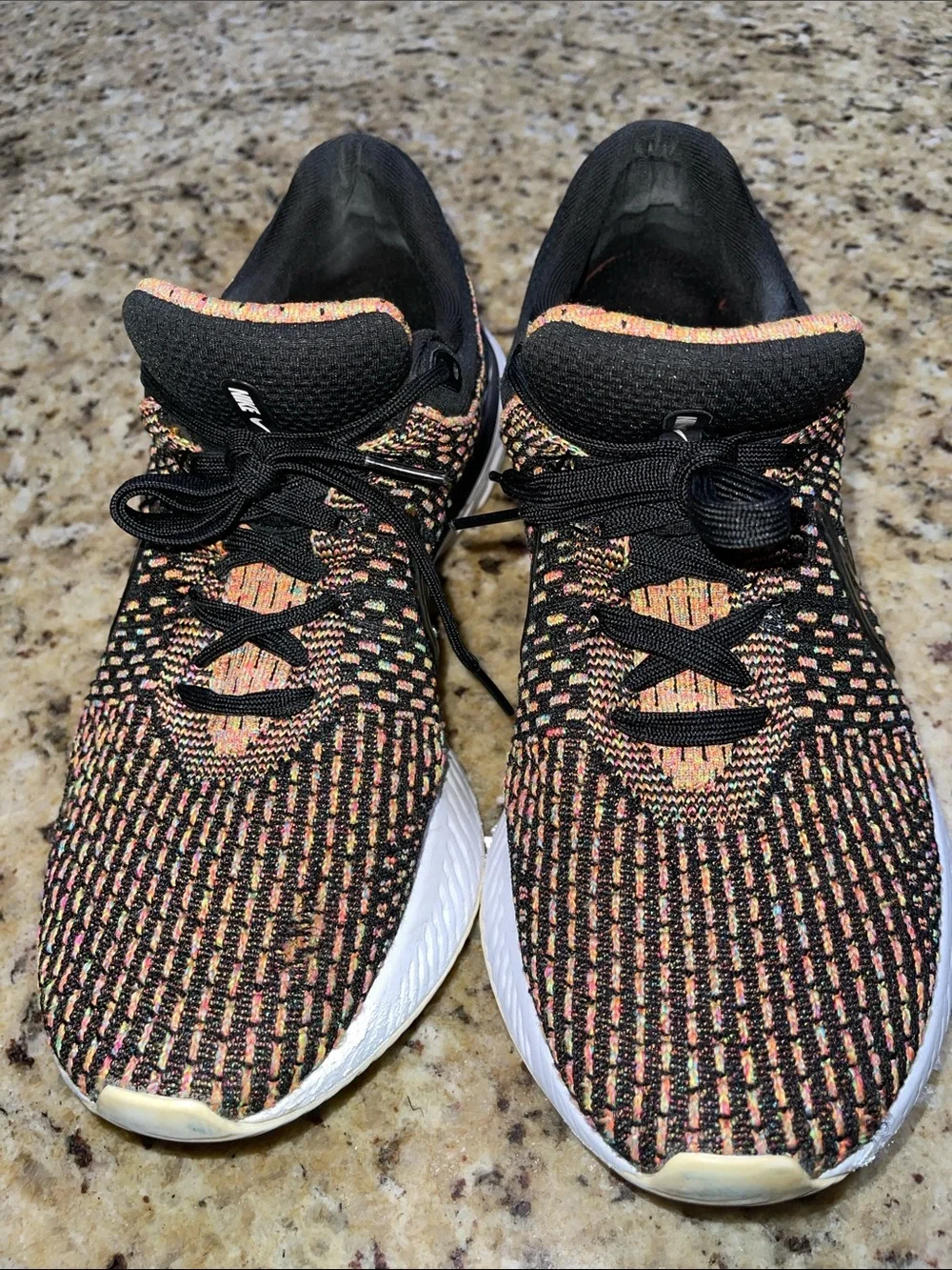Nike React Infinity Run Flyknit 3 Multicolor Running Sneakers - Black & Orange